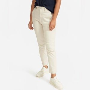 EVERLANE Slim Leg Crop Bone Color Size 10